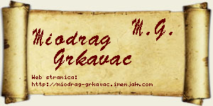 Miodrag Grkavac vizit kartica